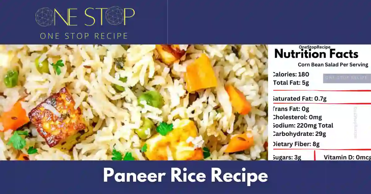 Thumbnail for Paneer Rice Recipe|पनीर चावल बनाने की विधि -OneStopRecipe